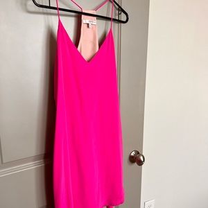 Hot Pink Slip Dress